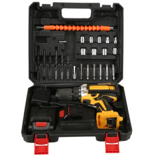 Ультимативний набір: універсальний дриль-шуруповерт AT-CD2106-24 з 48V та 2 акумуляторами в чорному кейсі